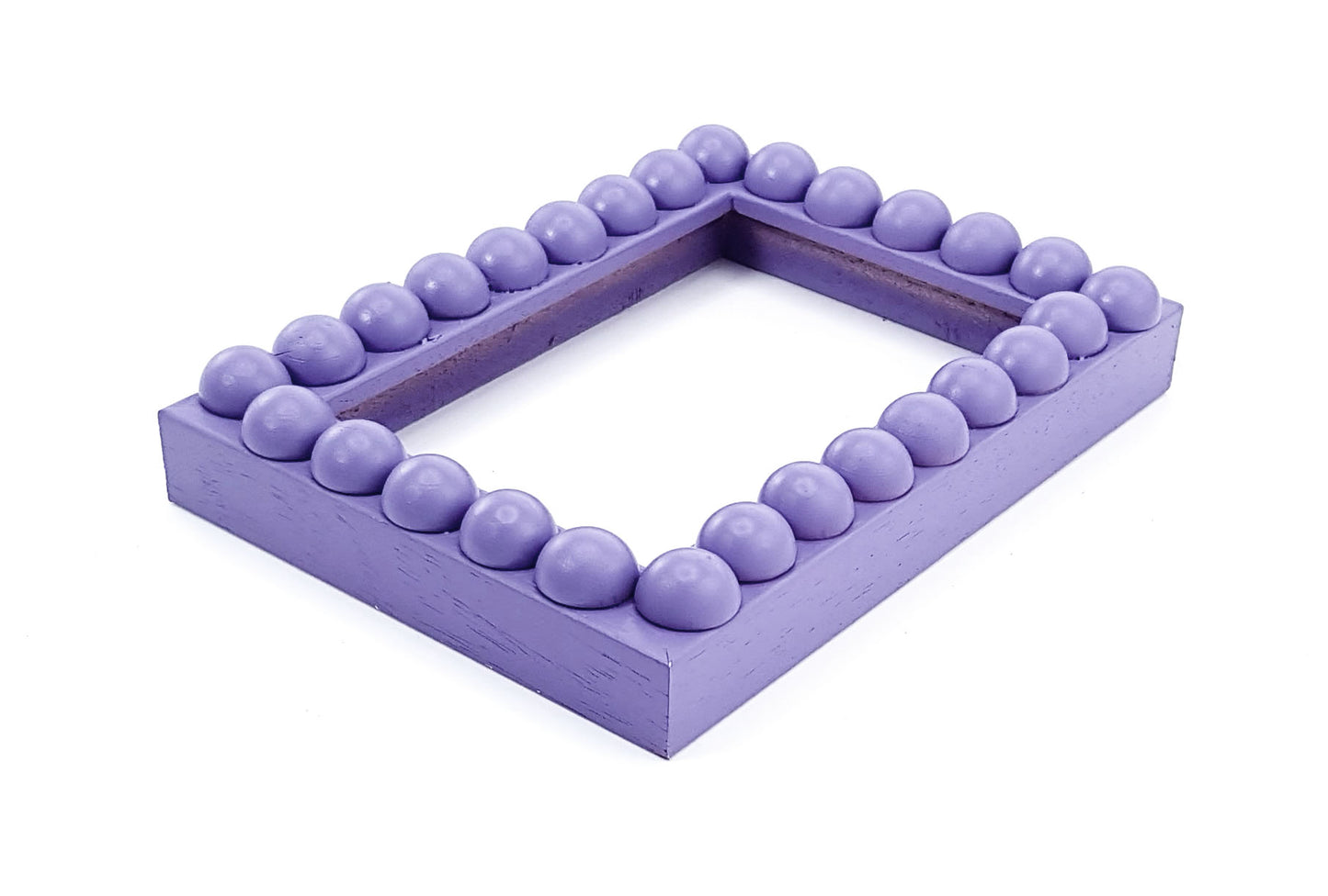 Wood Bobbin Picture / Photo Frames - Purple