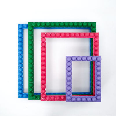 Wood Bobbin Picture / Photo Frames - Green