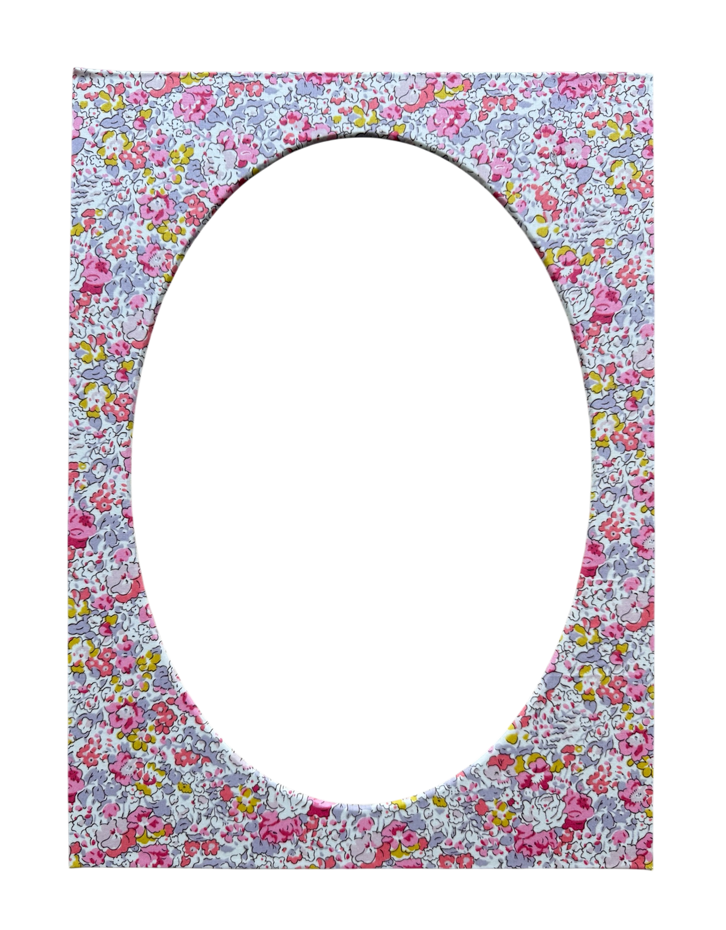 Fabric Picture / Photo Mount - Liberty Covered Oval Picture Mount