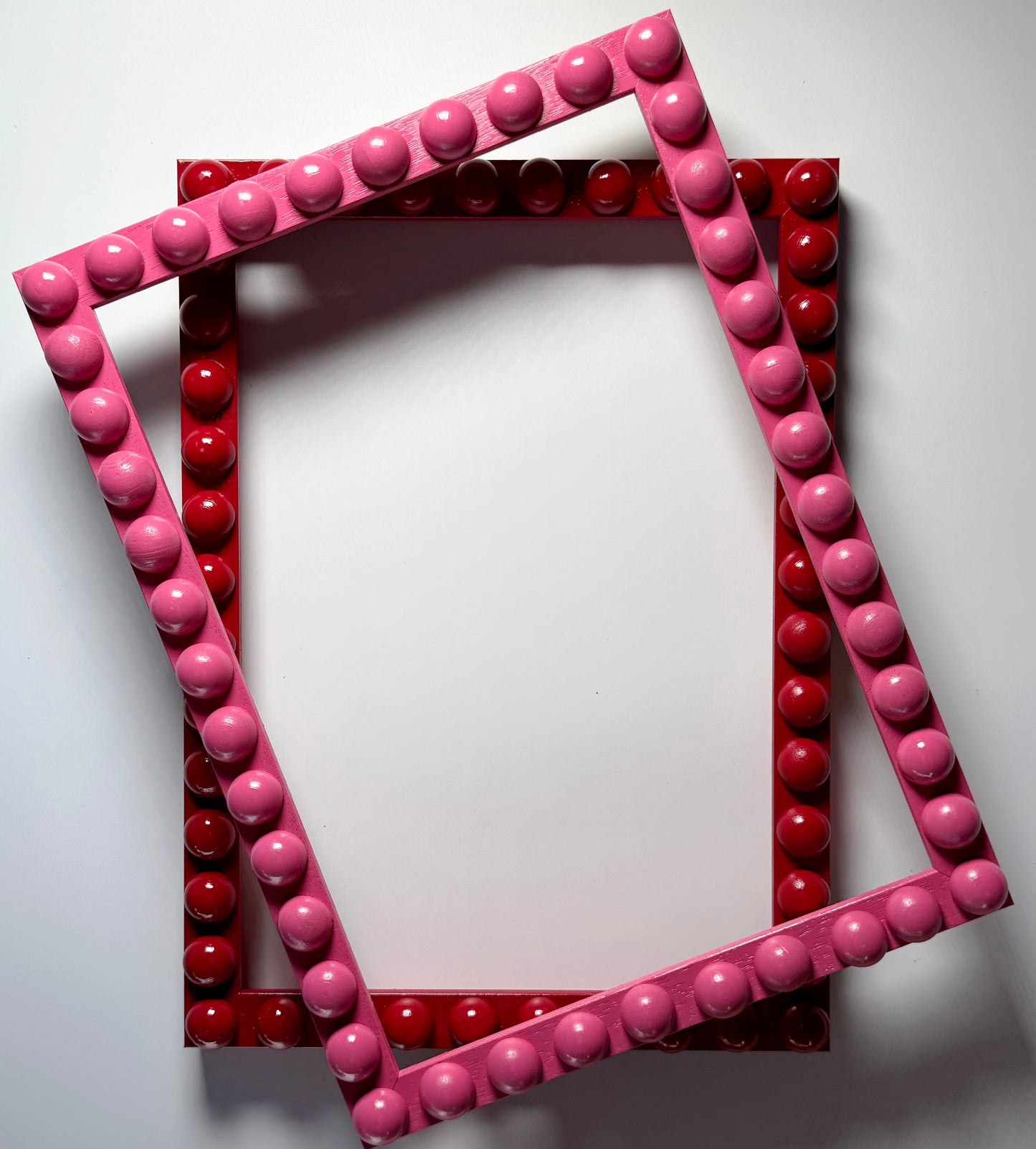 Deep Red Handmade Bobbin Picture / Photo Frame