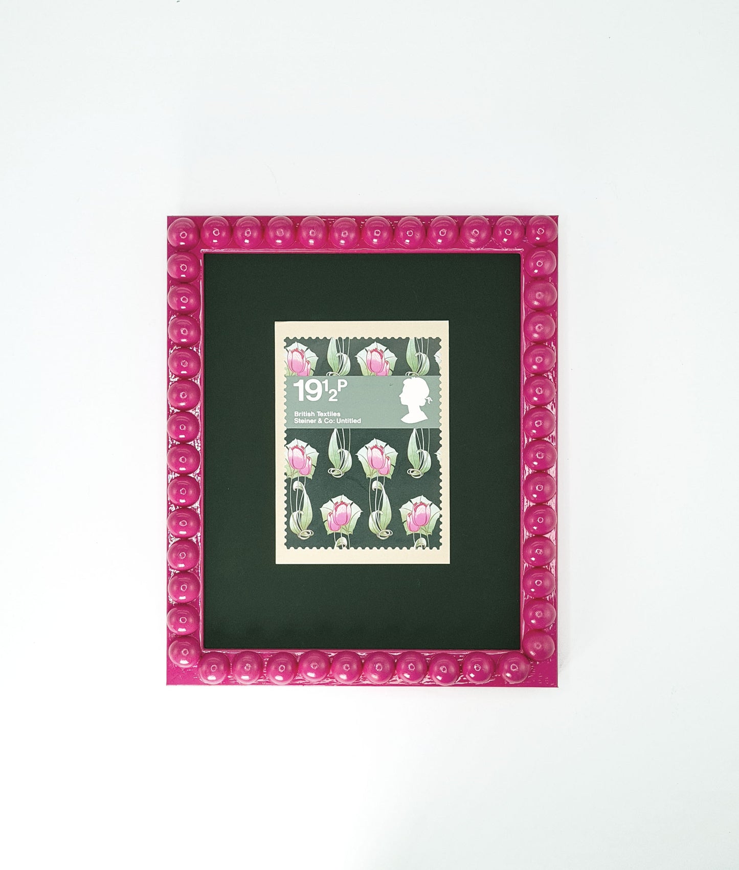 Wood Bobbin Picture / Photo Frames - Bright Pink