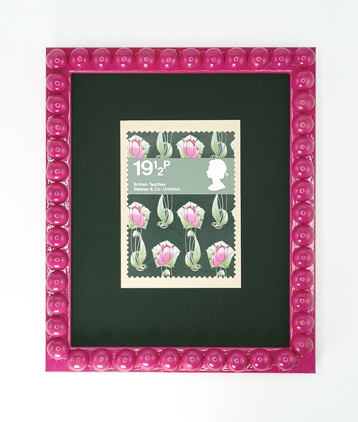 Bright Pink Handmade Bobbin Picture / Photo Frame