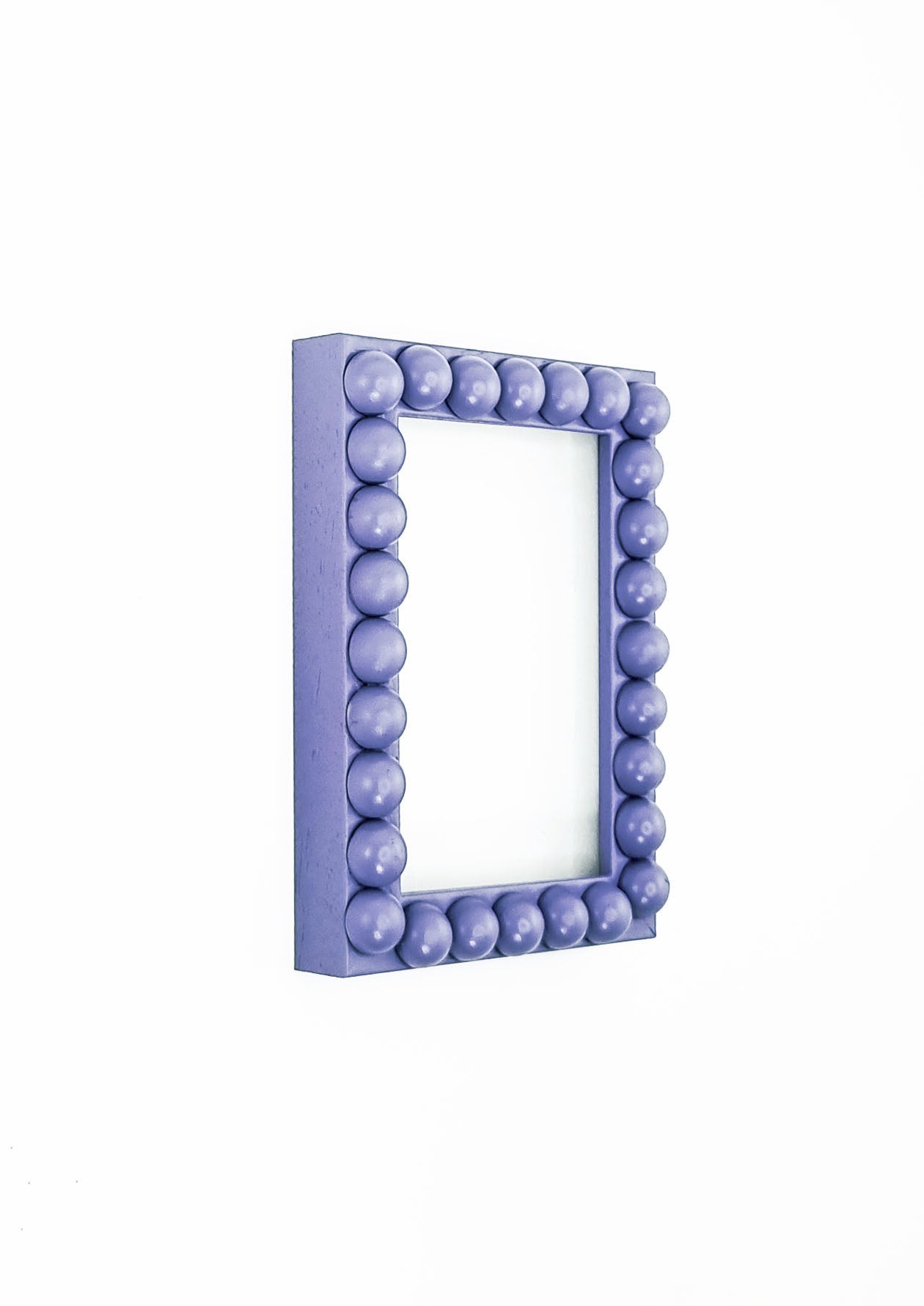 Wood Bobbin Picture / Photo Frames - Purple