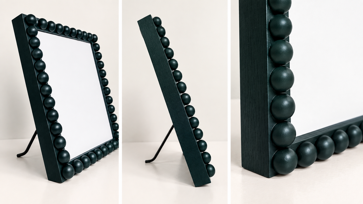 Wood Bobbin Picture / Photo Frame - Farrow & Ball Studio Green