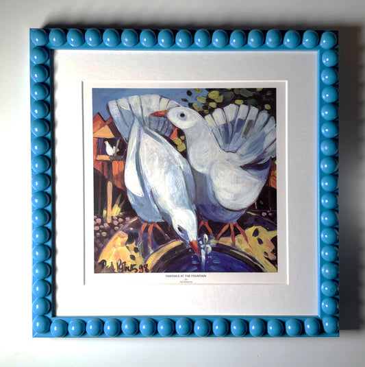 Blue Handmade Bobbin Picture / Photo Frame