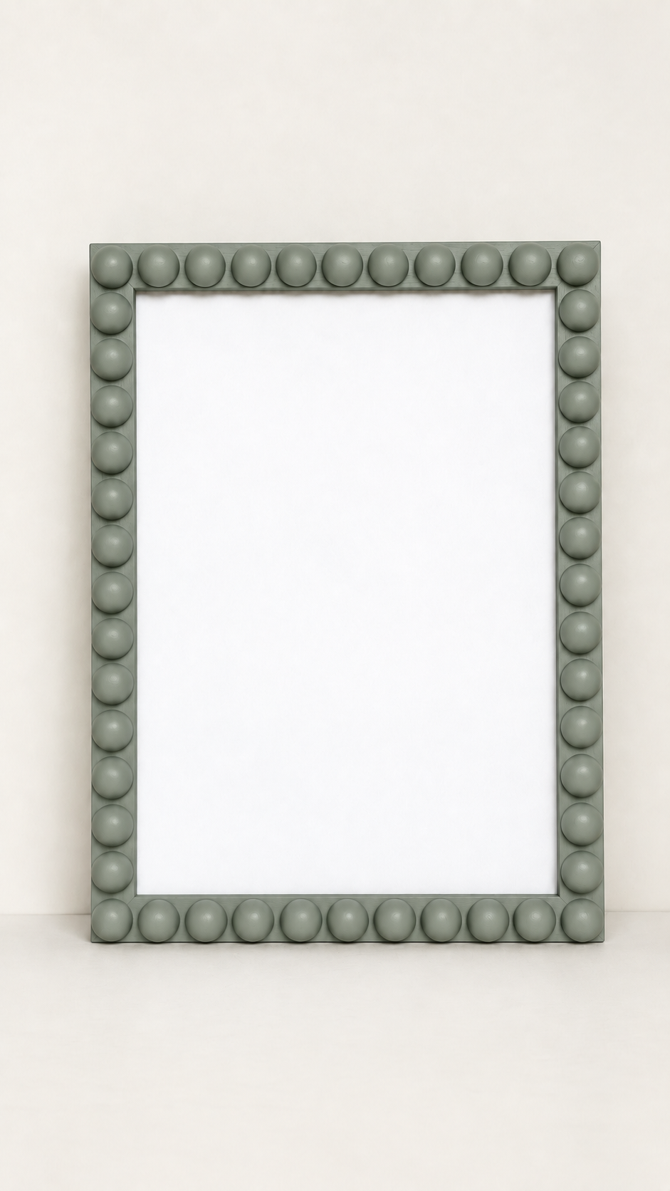 Wood Bobbin Picture / Photo Frame - Farrow & Ball Card Room Green