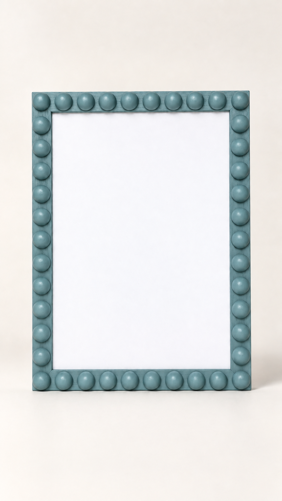 Wood Bobbin Picture / Photo Frame - Farrow & Ball Stone Blue