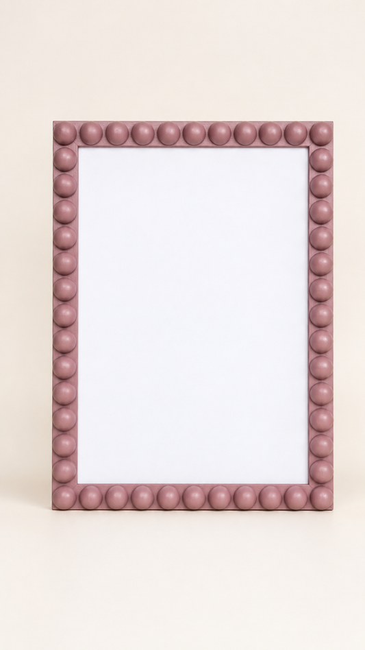Pink Wood Bobbin Picture / Photo Frames - Farrow & Ball Cinder Rose