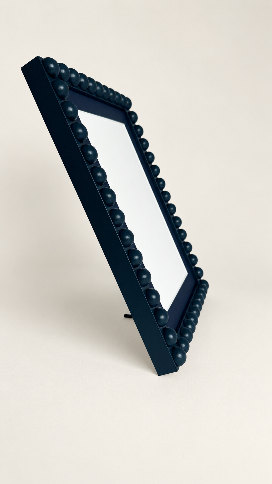 Farrow & Ball Hague Blue Hand Painted Bobbin Frame with Mount