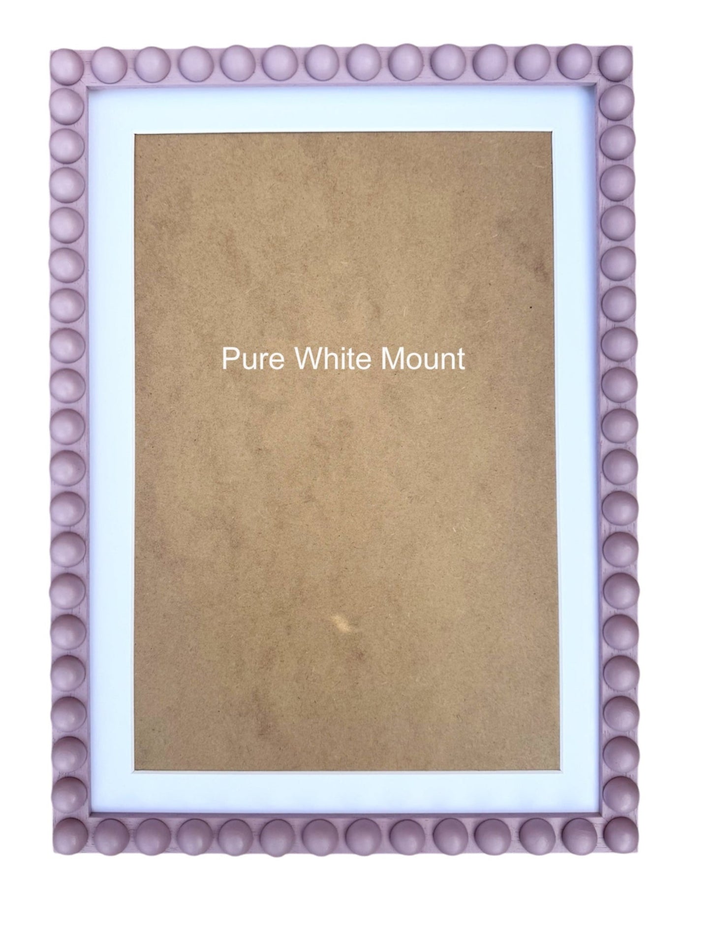 Pink bobbin bobble frame with white mount