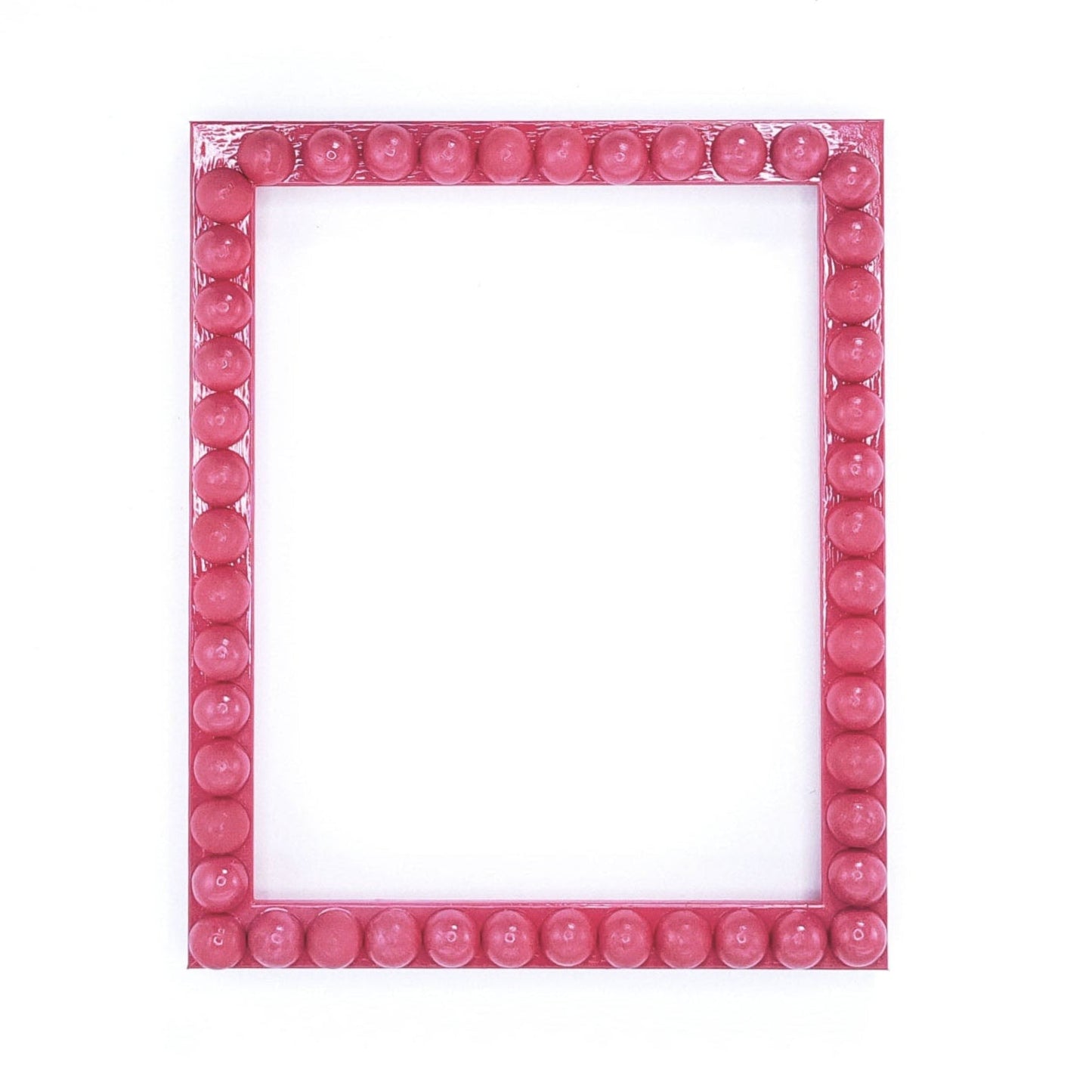 Wood Bobbin Picture / Photo Frames -  Bright Pink
