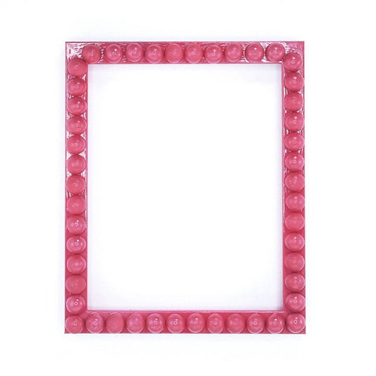 Wood Bobbin Picture / Photo Frames -  Bright Pink
