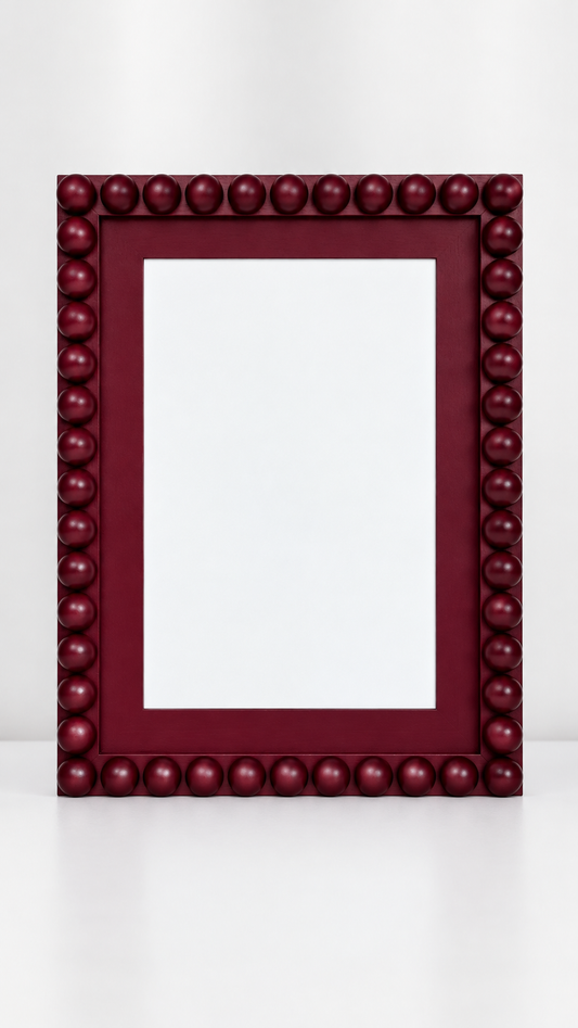 Farrow & Ball Preference Red Hand Painted Bobbin Frame with Mount