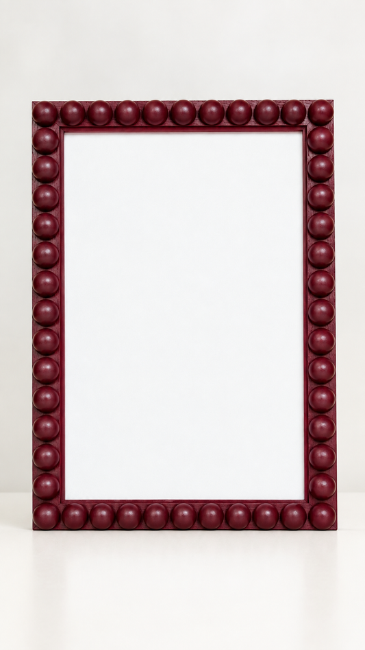 Wood Bobbin Picture / Photo Frame - Farrow & Ball Preference Red