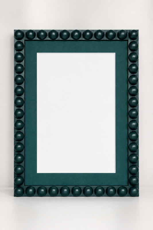 Farrow & Ball Studio Green Hand Painted Bobbin Frame with Mount