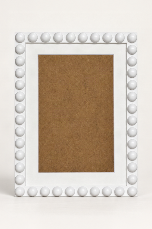 Farrow & Ball All White Hand Painted Bobbin Frame with Mount