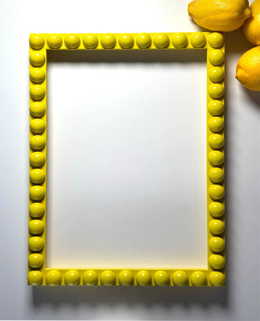 Yellow Handmade Bobbin Picture / Photo Frame